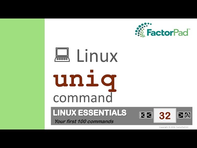 Linux uniq command summary with examples