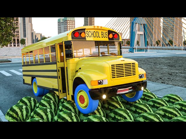 Bulldozer ajuda o ônibus escolar | armadilha de ônibus escolar