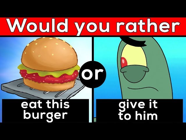 Would you rather for kids | Spongebob Squarepants quiz | 20 Fandom Questions