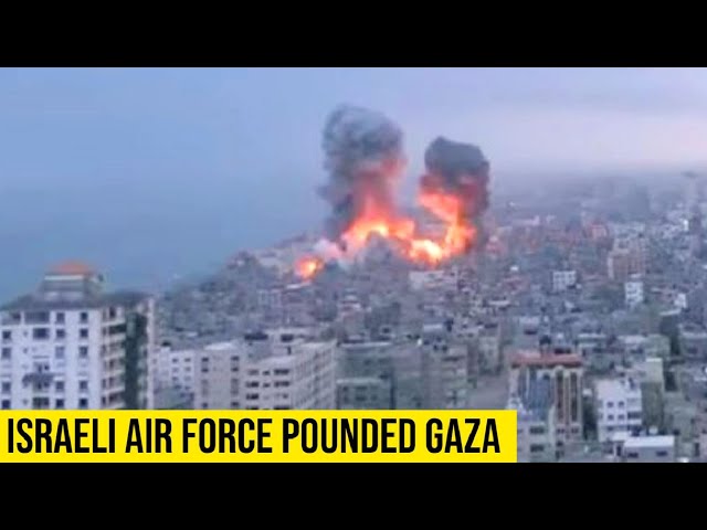 Footage of Israel's morning strikes on the Gaza Strip