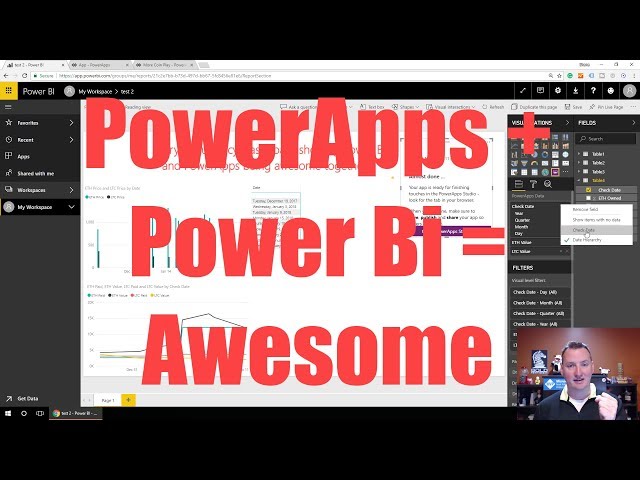 Learn to use the PowerApps Power BI Visual