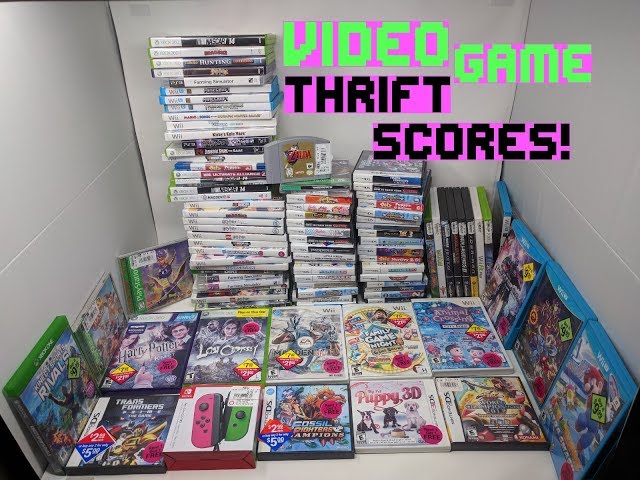 Free Nintendo Switch Joycons, TONS OF CHEAP GAMES // Thrift Store Game Finds