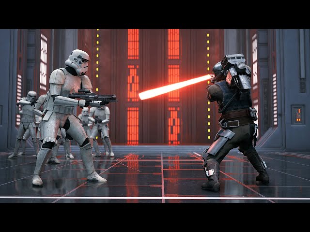 Stormtroopers vs Lightsaber Raiders - STAR WARS JEDI SURVIVOR NPC Wars
