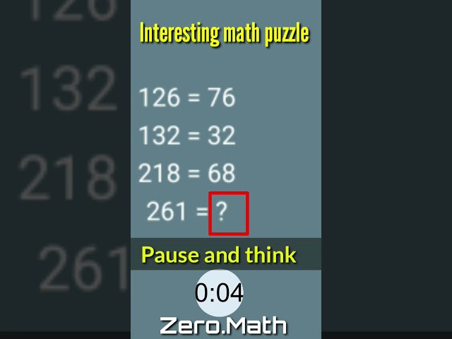New brain teaser Math puzzle #short #brainteasers #math #puzzle #zeromath
