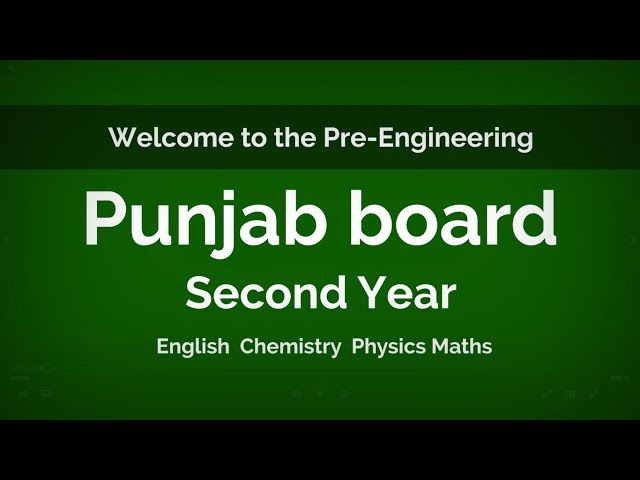 XII - Second Year - Pre Engineering Package Punjab Board | My Inter Academy