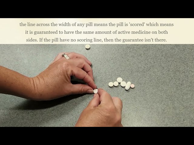 Breaking a pill in half without a cutter