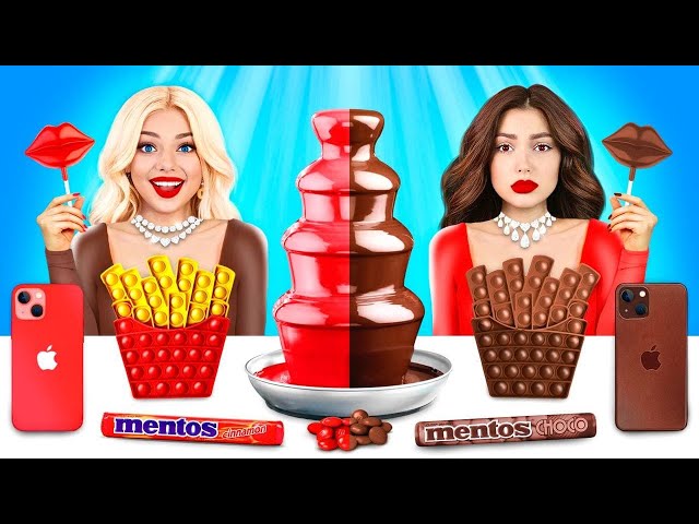 Chocolate VS Real Food Challenge | Fake Food & Eating Only Chocolate 24 Hours by RATATA BRILLIANT