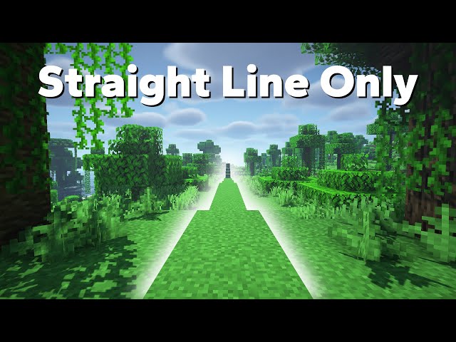 Minecraft, But I Can Only Walk In A Straight Line