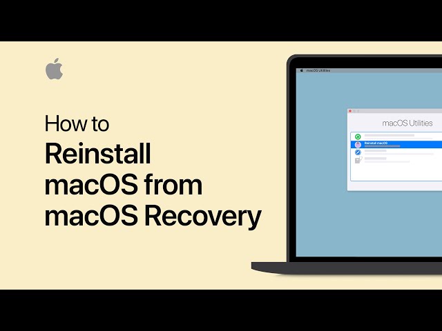 How to reinstall macOS from macOS Recovery — Apple Support
