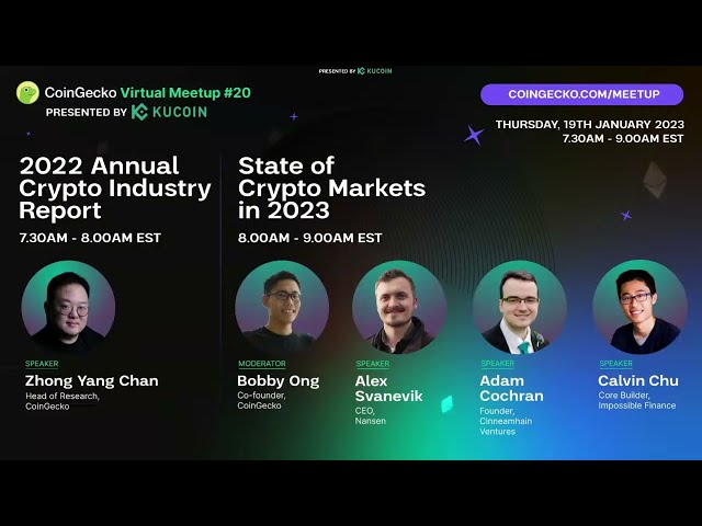 The State of Crypto Markets in 2023 | CoinGecko Virtual Meetup #20