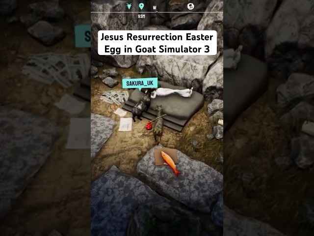 Jesus Resurrection Easter Egg in Goat Simulator 3