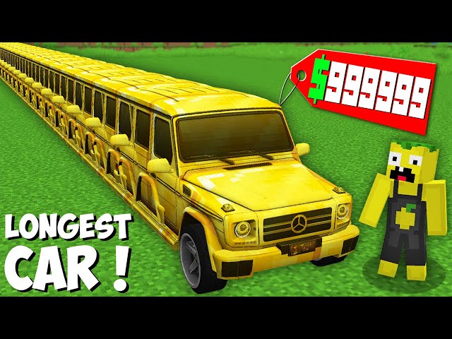 Why DID I BUY THIS SUPER LONGEST CAR in Minecraft ? NEW GOLD LIMOUSINE !