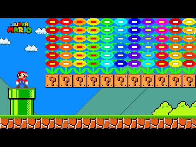 Super Mario Bros. but there are MORE Custom 100 Flower!