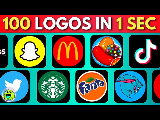 Guess 100 Logos In 1 Second | LOGO QUIZ