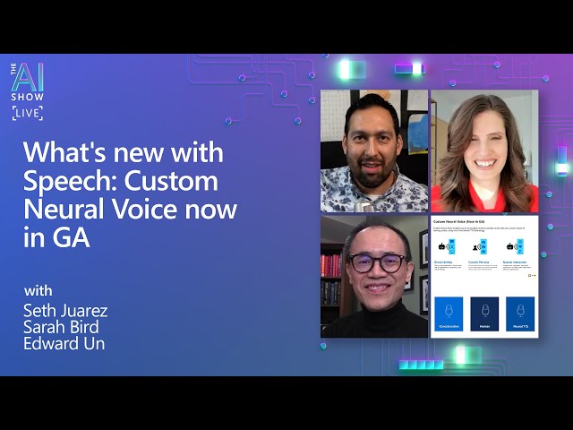 What's new with Speech: Custom Neural Voice now in GA