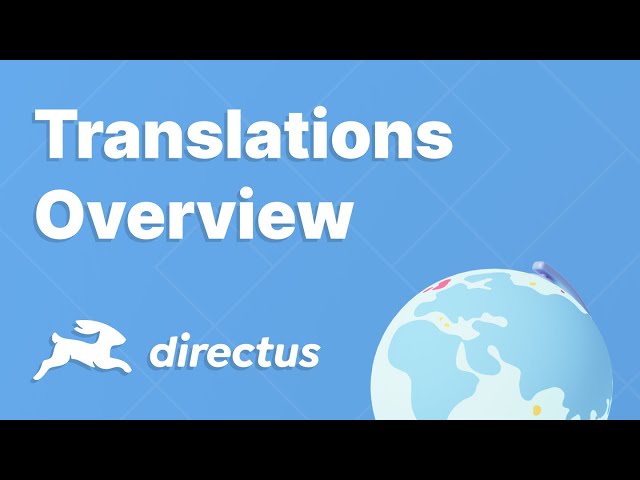 Translations Overview — Directus Tutorial Shorts