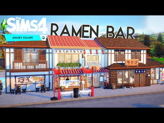 RAMEN IZAKAYA RESTAURANT ~ Love It or List It Renovation: Sims 4 Snowy Escape Speed Build (No CC)
