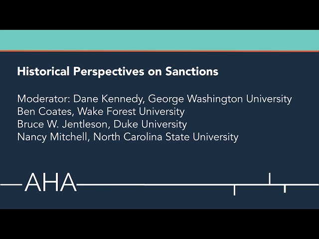 AHA Congressional Briefing: Historical Perspectives on Sanctions