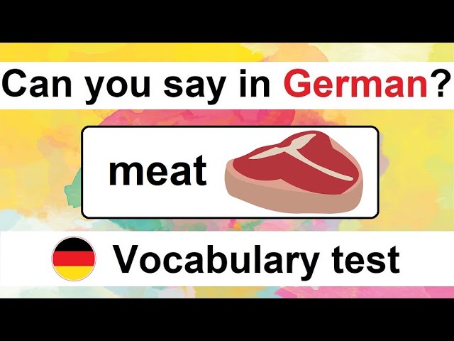 Can you guess 20/20? - German Vocabulary Test for Beginners