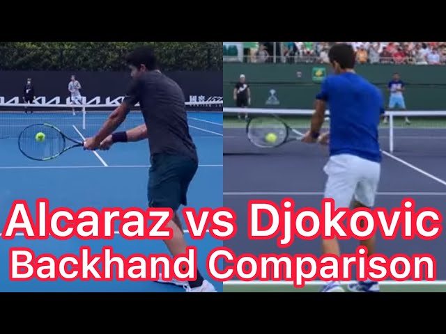 Carlos Alcaraz vs Novak Djokovic Backhand Comparison (Pro Tennis Technique Explained)