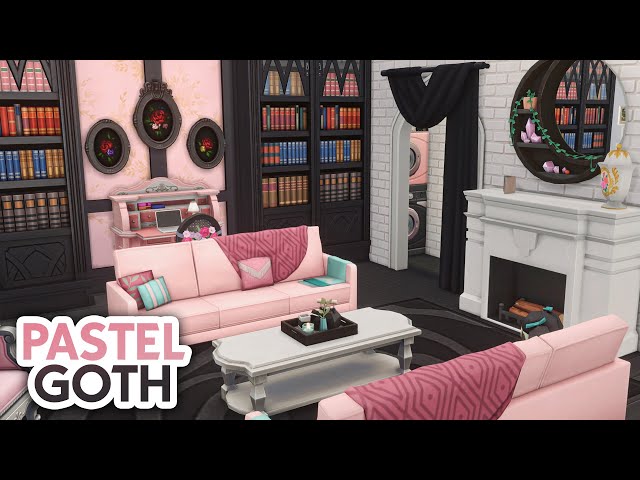 Pastel Goth Apartment // The Sims 4 Speed Build: Apartment Renovation