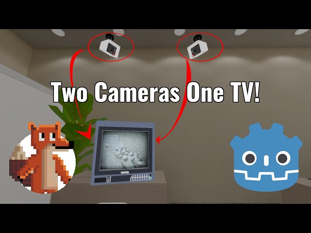 Making a Security Camera system using a view port in the Godot Game Engine