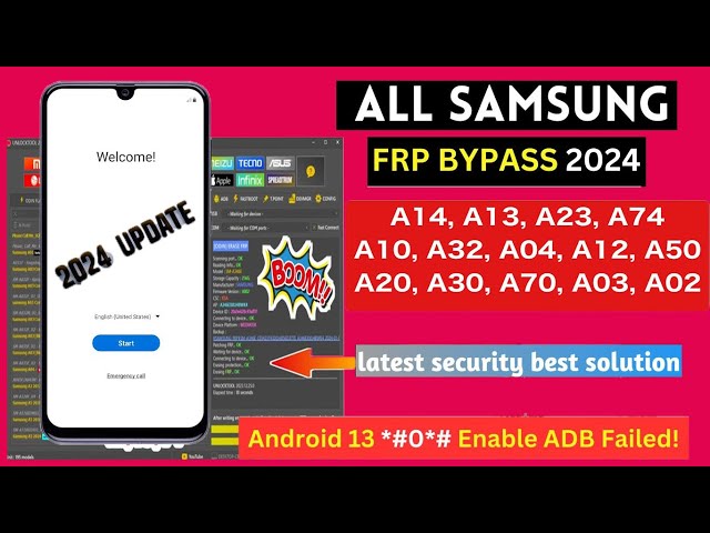 No *#0*# All Samsung FRP Bypass New Unlock FRP Tool 2024 Enable Adb Fail