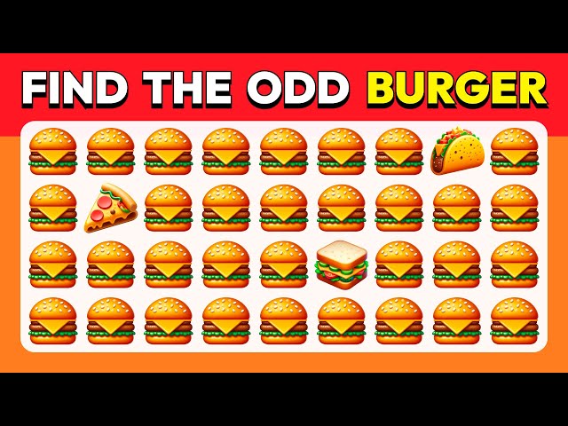 Find the ODD One Out - Junk Food / Fast Food Edition 🌮🍕🍔 Easy, Medium, Hard levels