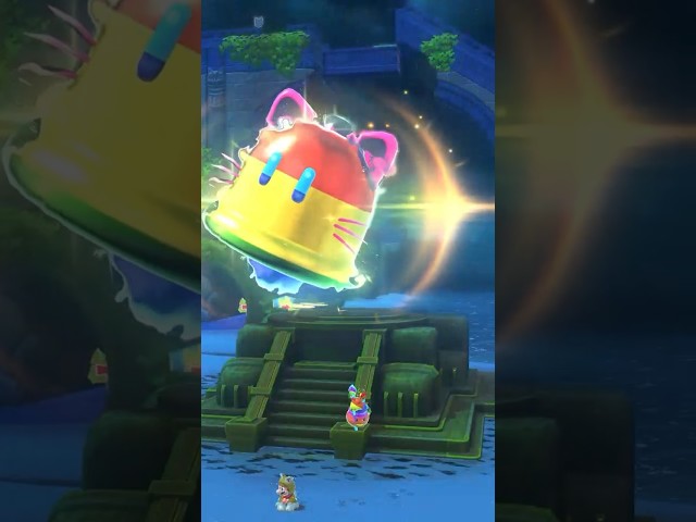What if Mario uses the Rainbow Giga Cat Bell? #shorts