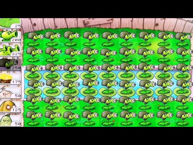 Gatling Pea Party vs All Zombies | Plants vs Zombies : Strategy Gameplay Full HD 1080p 60hz