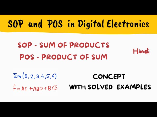 SOP and POS forms - Concept and solved example - Hindi