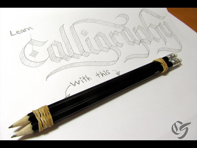How to Do Calligraphy with a Pencil Tutorial