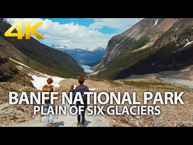 BANFF NATIONAL PARK - Plain of Six Glaciers Trail, Hiking, Lake Louise, CANADA, Travel, 4K UHD