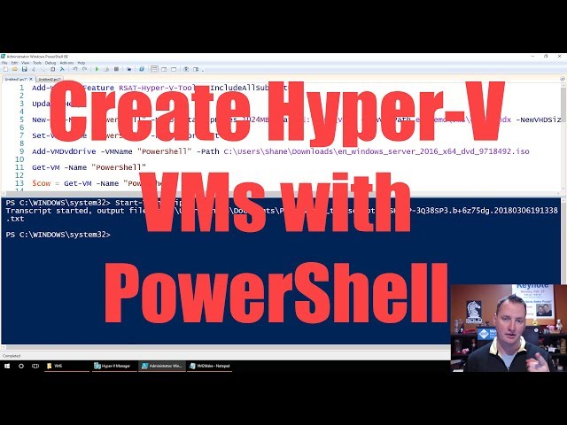 Learn Hyper-V PowerShell - Create VMs from a CSV