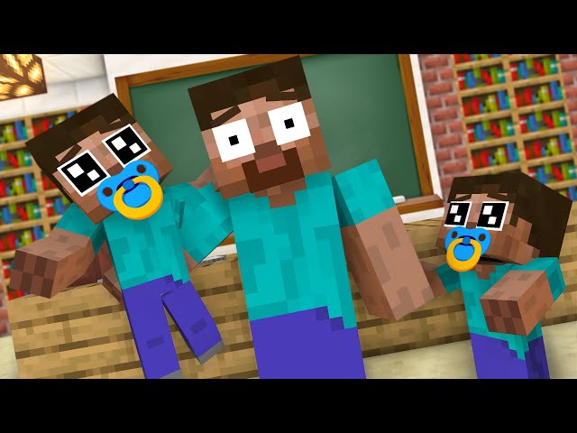 Monster School : Herobrine got a new baby - Minecraft Animation