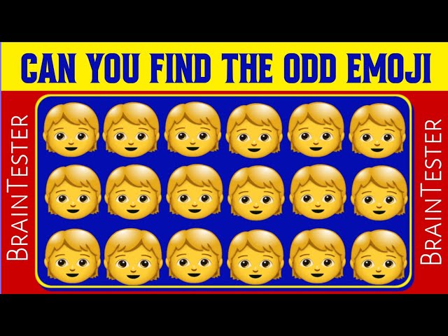 Find The ODD Emoji🤩Can You Find The ODD Emoji Out & Letters and Numbers?😝Emoji Quiz Challenge