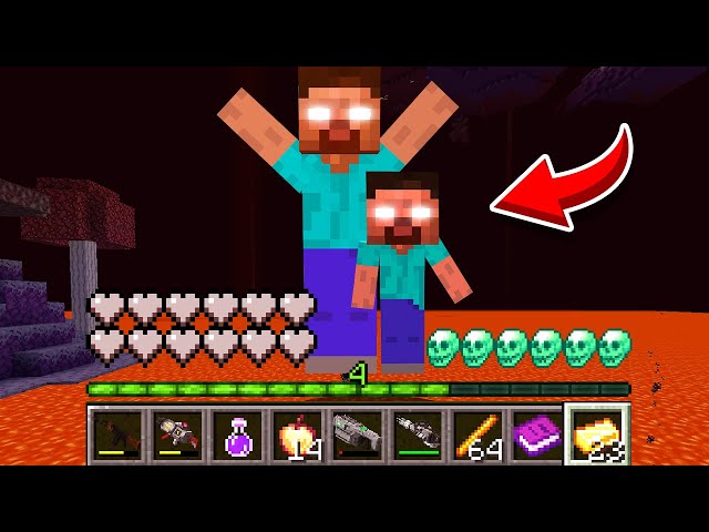 How to play HEROBRINE DADDY in Minecraft! CURSED family HEROBRINE! BUT IT'S UNLUCKY MOMENTS