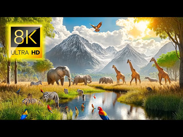 EARTH CHRONICLES: Cute Animals & Beautiful Landscapes 60FPS 8K ULTRA HD