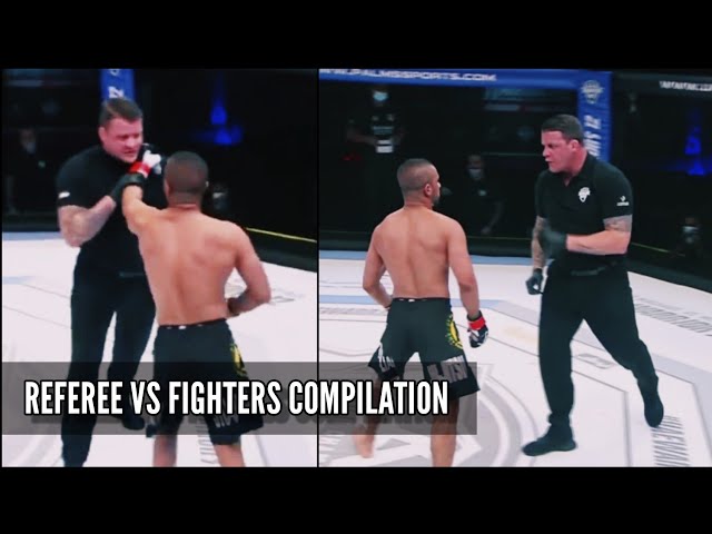 REFEREES VS FIGHTERS - MMA COMPILATION / REFEREE CHOKES FIGHTERS [HD] 2024