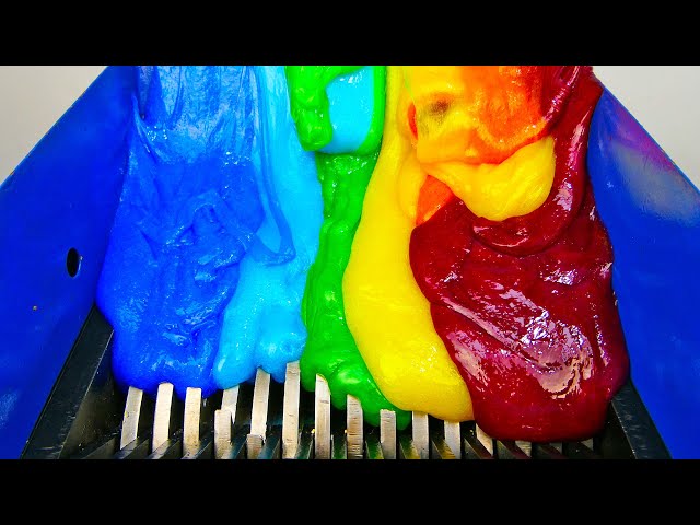 Shredding Colourful Slime! Satisfying ASMR Video!