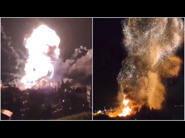 Video shows 'powerful blast' as Ukraine hits Russian warship in Black Sea| ITV News