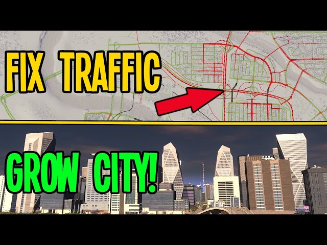 BIG BRAIN Traffic Fix Grows City to 200K in Cities Skylines!!