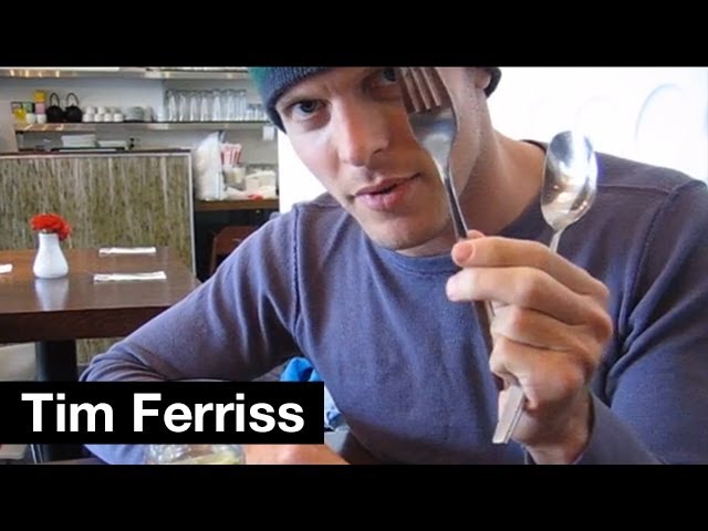 How To Balance A Fork and Spoon w/ Toothpick On A Glass | Tim Ferriss