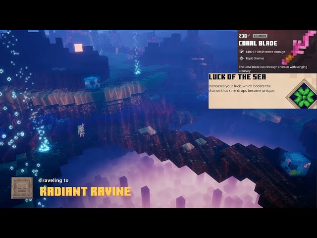 Playing the NEW secret level RADIANT RAVINE! In Minecraft Dungeons.