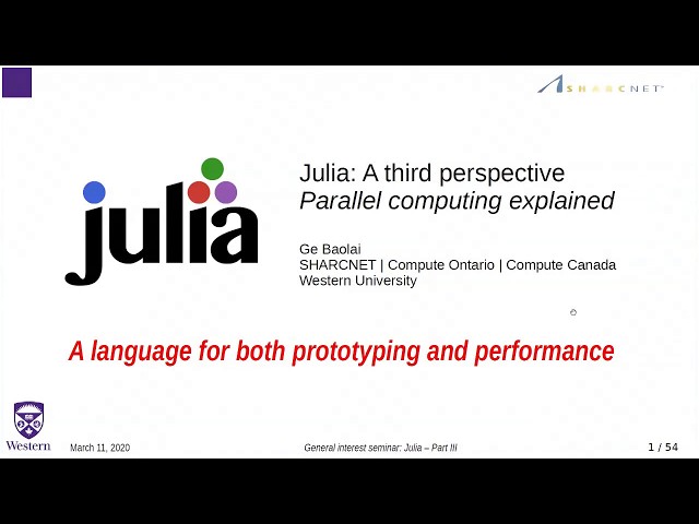 Julia: A third perspective - parallel computing explained