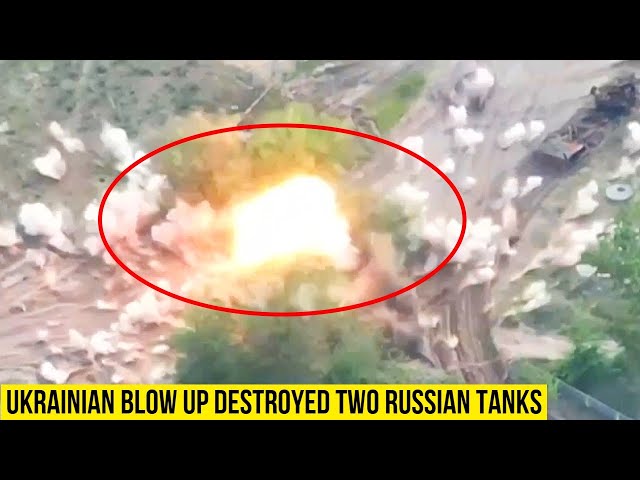 Ukrainian destroyed two Russian tanks In Luhansk region.