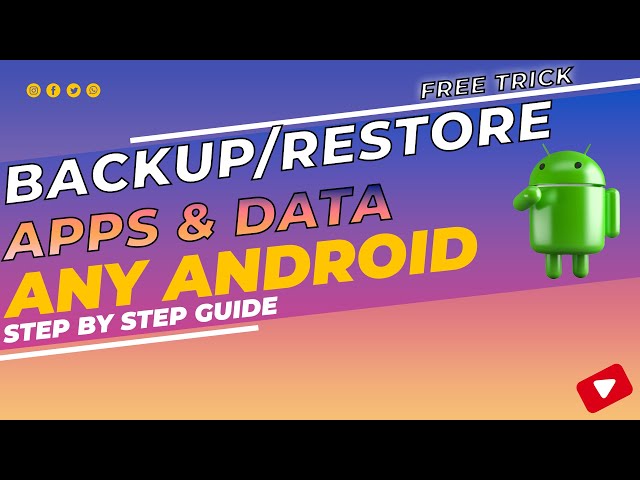 Backup & Restore All Android Data With 1 Click | Works On Any Android | Easiest Free 2021 Trick