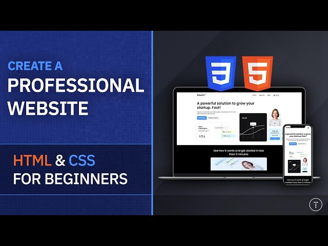 Professional Website From Scratch | HTML & CSS For Beginners