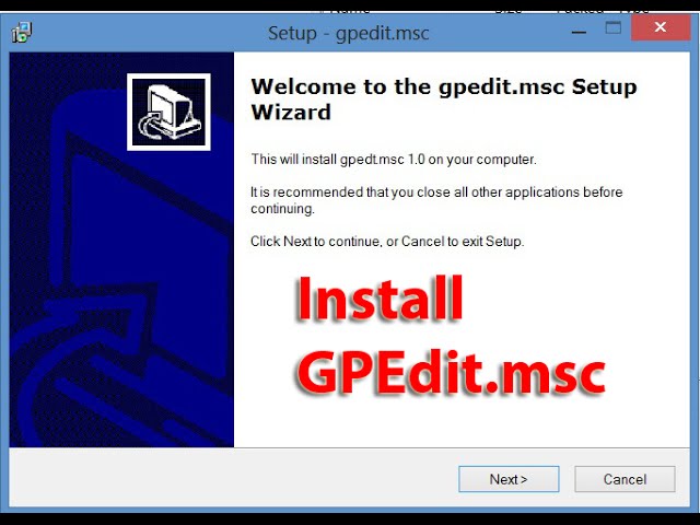 GPEdit.msc Windows 8.1 Missing