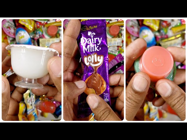 ASMR Yummy New Jellies and Cadbury Lollypop Chocolate 😋😍♥️ #asmr